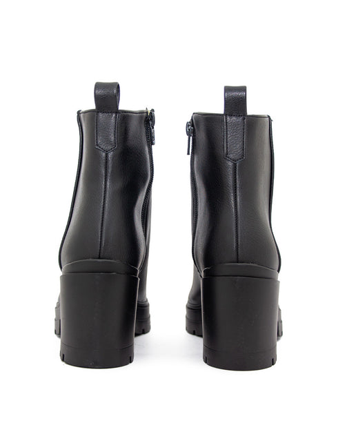 Botín Negro Liso Tipo Combat 30701